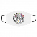 Steminist Washable Reusable Custo, White, Cloth Face Cover – Medium/Large