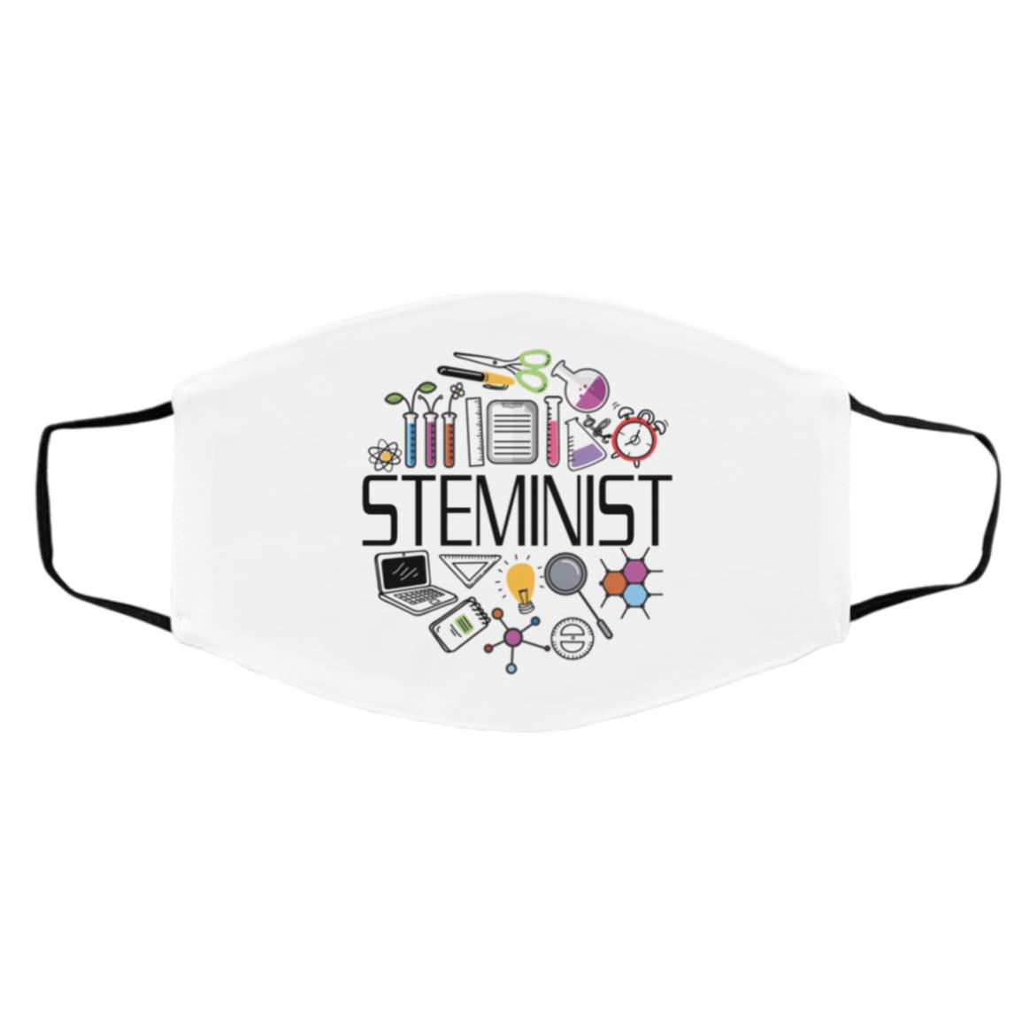 Steminist Washable Reusable Custo, White, Cloth Face Cover – Medium/Large Steminist Washable Reusable Custo, White, Cloth Face Cover – Medium/Large