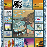 Surf Girl Blanket - Into The Ocean I Go Blanket Lose My Mind Find My Soul Blanket - Live Love Surf Blanket, White, Cozy Plush Fleece Blanket - 50x60