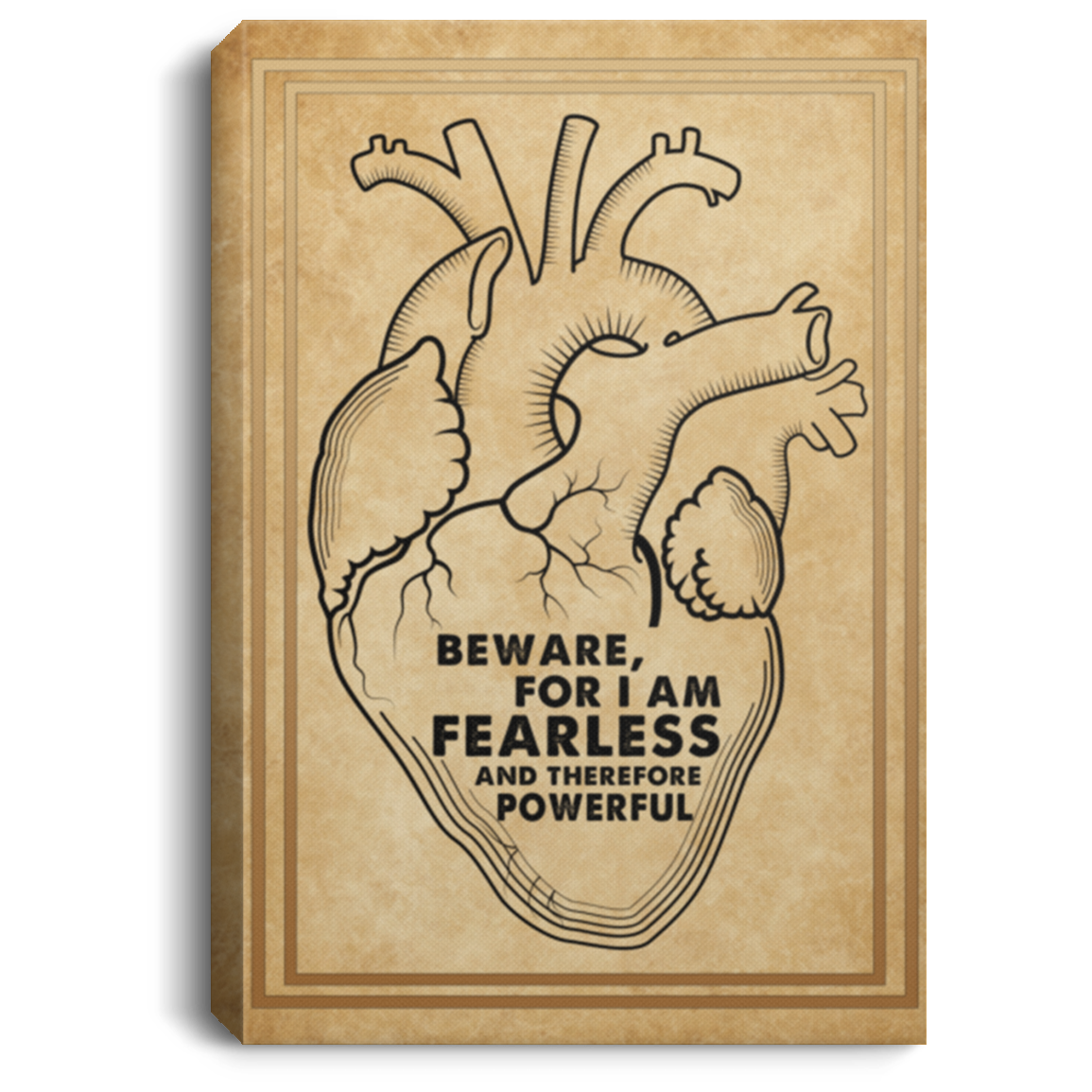 Beware For I Am Fearless And Therefore Powerful Framed Canvas Prints - Unframed Poster - Home Decor Wall Art, White, 0.75'' Framed Canvas Beware For I Am Fearless And Therefore Powerful Framed Canvas Prints - Unframed Poster - Home Decor Wall Art, White, 0.75'' Framed Canvas