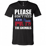 Please Don't T, Black, V-Neck T-Shirt