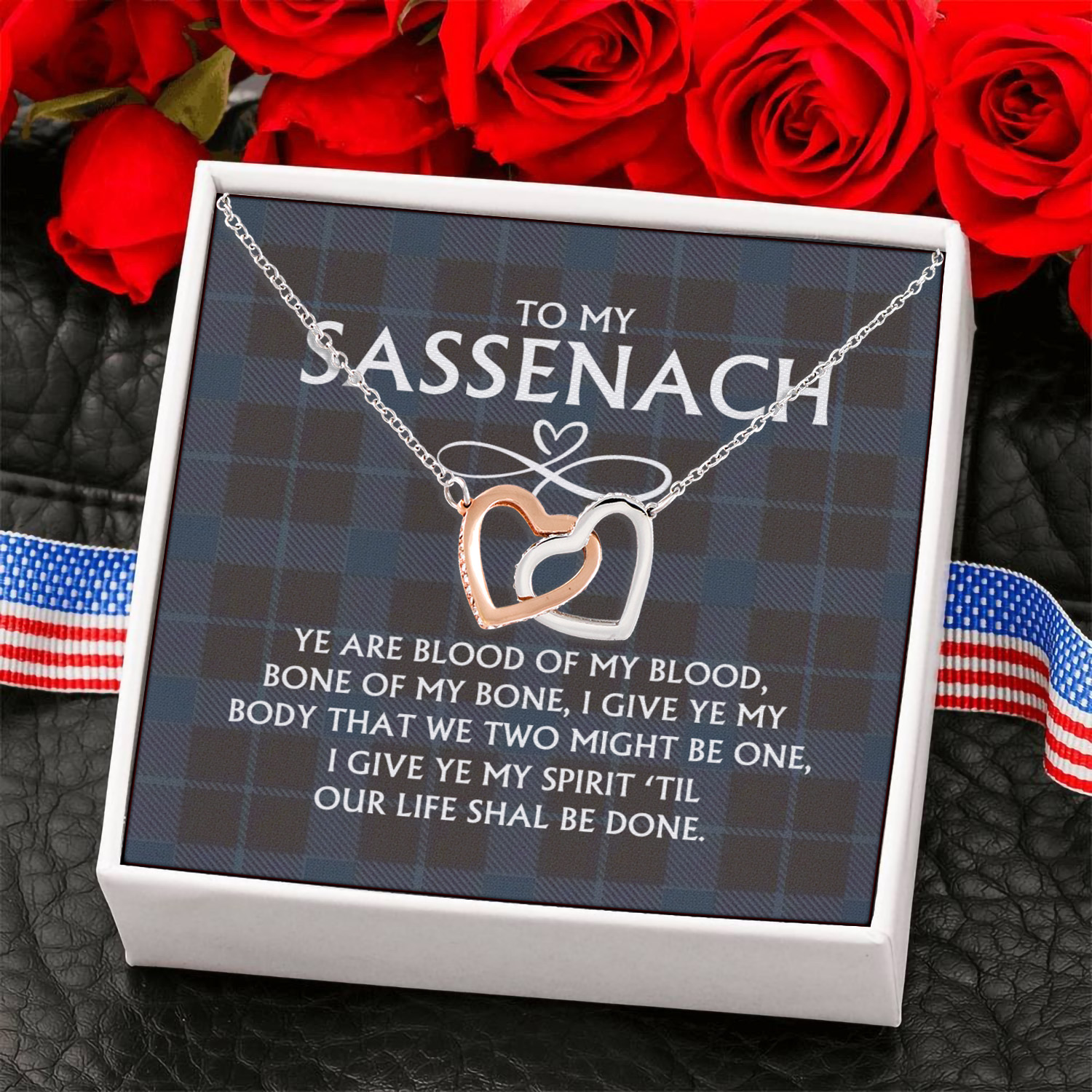 3P. To sassenach Interlocking Hearts Necklace 6