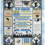 To My Grandson Blanket, White, Cozy Plush Fleece Blanket - 50x60