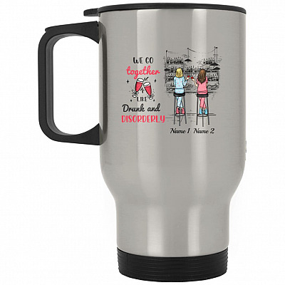 14 oz. Silver Travel Mug