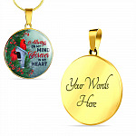 Always On My Mind Forever In My Heart Circle Pendant Necklace - Circle Luxury Necklace (Gold Plated)