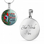 Always On My Mind Forever In My Heart Circle Pendant Necklace - Circle Luxury Necklace (Silver)