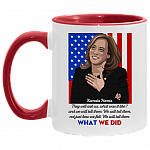 Kamala Harris Madame Vice President - Tell Them What We Did Women History Month Accent Mug, White/Red, 11 oz. Accent Mug Kamala Harris Madame Vice President - Tell Them What We Did Women History Month Accent Mug, White/Red, 11 oz. Accent Mug