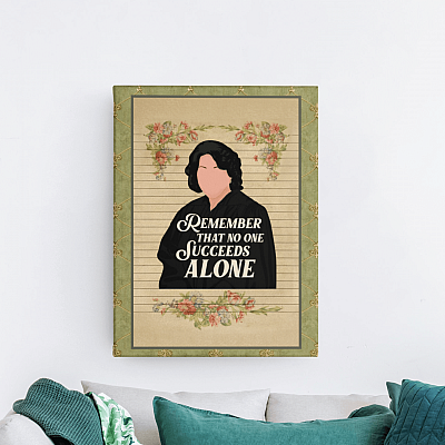 Alternative view of Sonia Sotomayor No One Succeeds Alone-Influential Women History Month Framed Canvas Prints - Unframed Poster