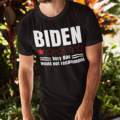 Alternative view of Joe Biden Very Bad Would Not Recommend 1 Star Review T-shirt - Anti Joe Biden Shirt - Impeach Biden Shirt