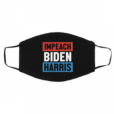 Impeach Biden Harris Political Washable Reusable Face Mask - Joe And The Hoe Gotta Go Face Mask, Black, Cloth Face Cover – Medium/Large