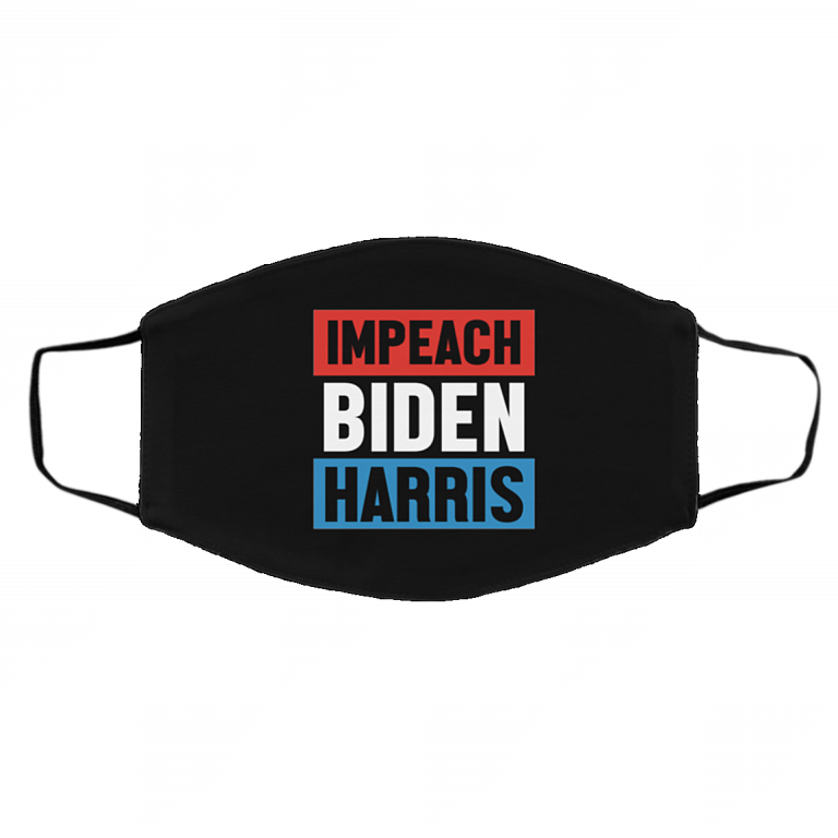 Impeach Biden Harris Political Washable Reusable Face Mask - Joe And The Hoe Gotta Go Face Mask, Black, Cloth Face Cover – Medium/Large