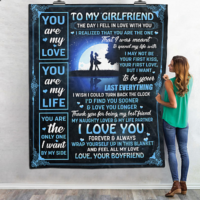 To My Girlfriend The Day I Fell In Love With You I Realized That You Are The One Fleece Blanket - Mink Sherpa Blanket