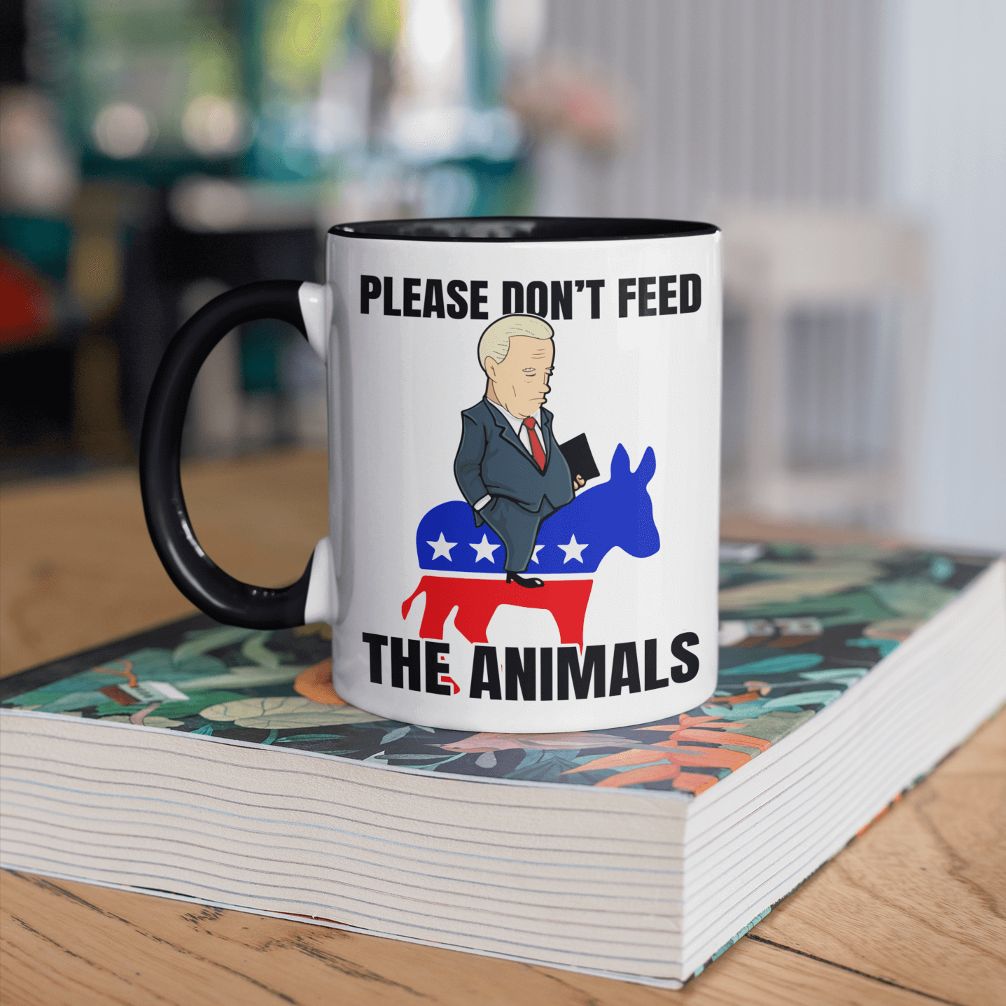 27TR. don't feed the animal_biden_mug- mk