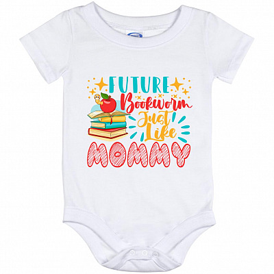 Future Bookworm, White, Baby Onesie - 12 Month