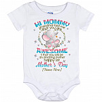 Personalized Mommy onesies, White, Baby Onesie - 12 Month