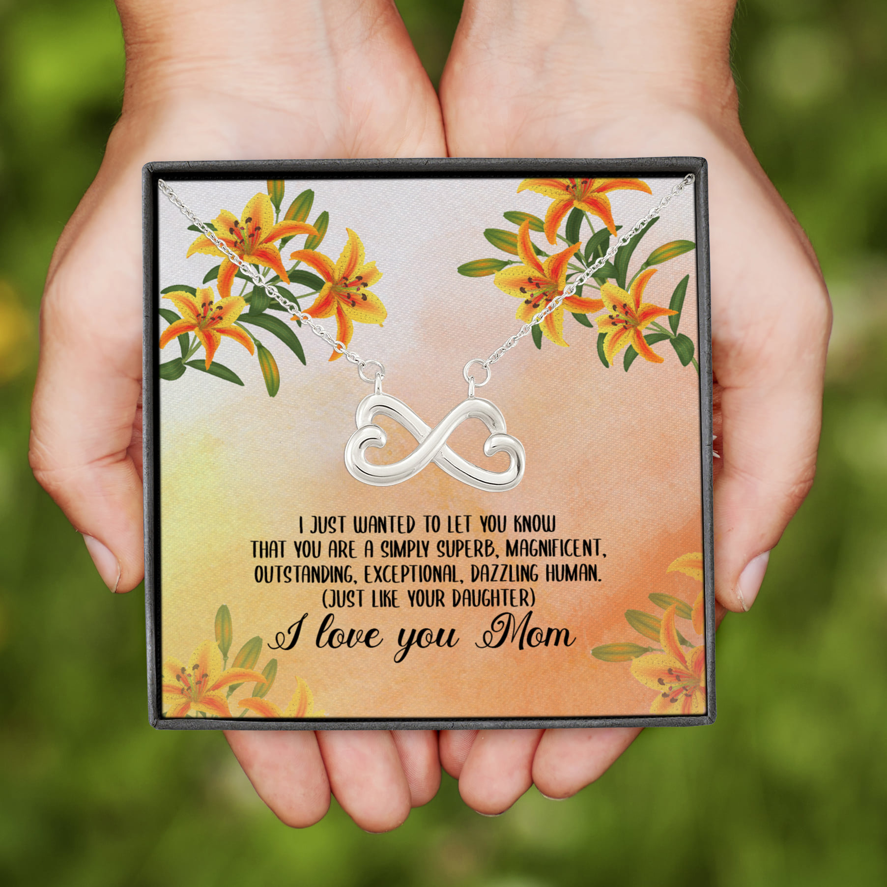 7NH. Simply Superb Infinity Heart Necklace (Silver)