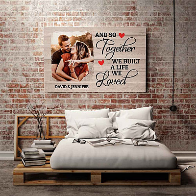 Alternative view of Personalized Custom Photo And So Together We Built A Life We Loved Framed Canvas Prints - Unframed Poster