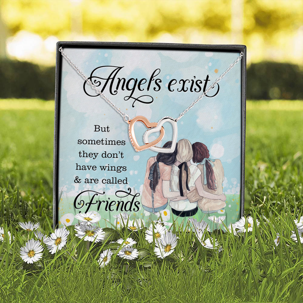 1P. Angel friends - 3 Interlocking Hearts Necklace 2