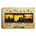Personalized Fishing Couple This Is Us Little Bit Crazy Love Romantic Gift Framed Canvas Prints - Unframed Poster, White, 0.75'' Framed Canvas