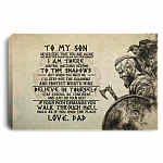 From Viking Dad To My Son Never Feel That You Are Alone Wrapped Framed Canvas Prints - Unframed Poster, White, 0.75'' Framed Canvas From Viking Dad To My Son Never Feel That You Are Alone Wrapped Framed Canvas Prints - Unframed Poster, White, 0.75'' Framed Canvas