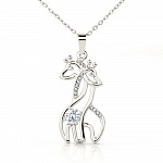 To My Granddaughter Never Forget I Love You I Hope You Believe in Yourself Giraffe Necklace Pendant Necklace