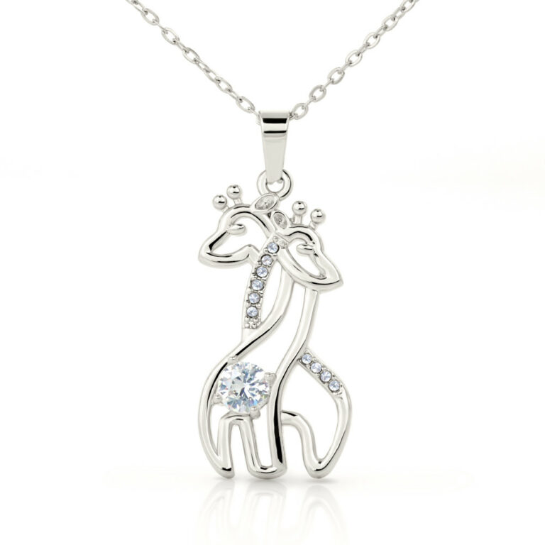 To My Granddaughter Never Forget I Love You I Hope You Believe in Yourself Giraffe Necklace Pendant Necklace