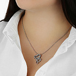 Double Hearts Necklace Message Card Model