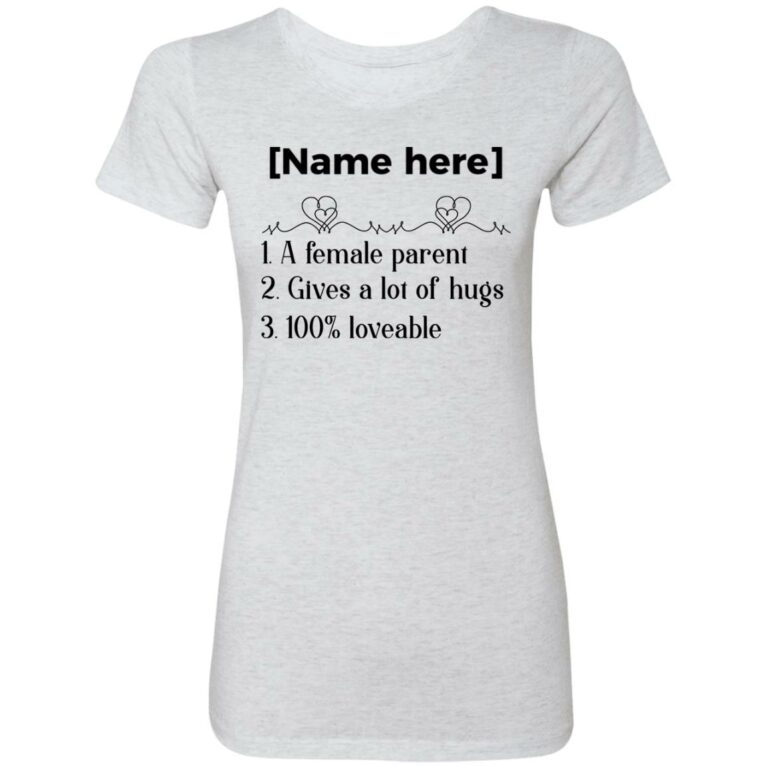 Personalized Mom, Heather White, Premium Ladies T-Shirt