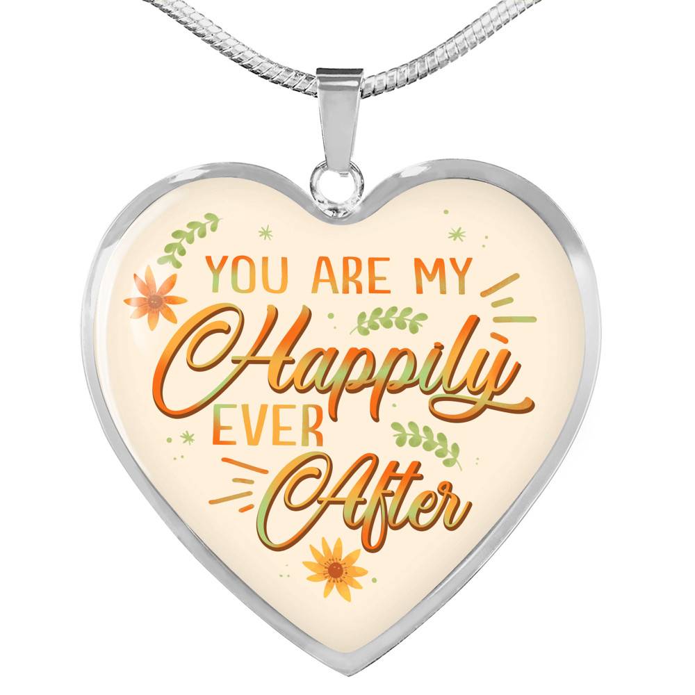 You Are My Happily Ever After Heart Pendant Necklace - Heart Luxury Necklace (Silver) You Are My Happily Ever After Heart Pendant Necklace - Heart Luxury Necklace (Silver)