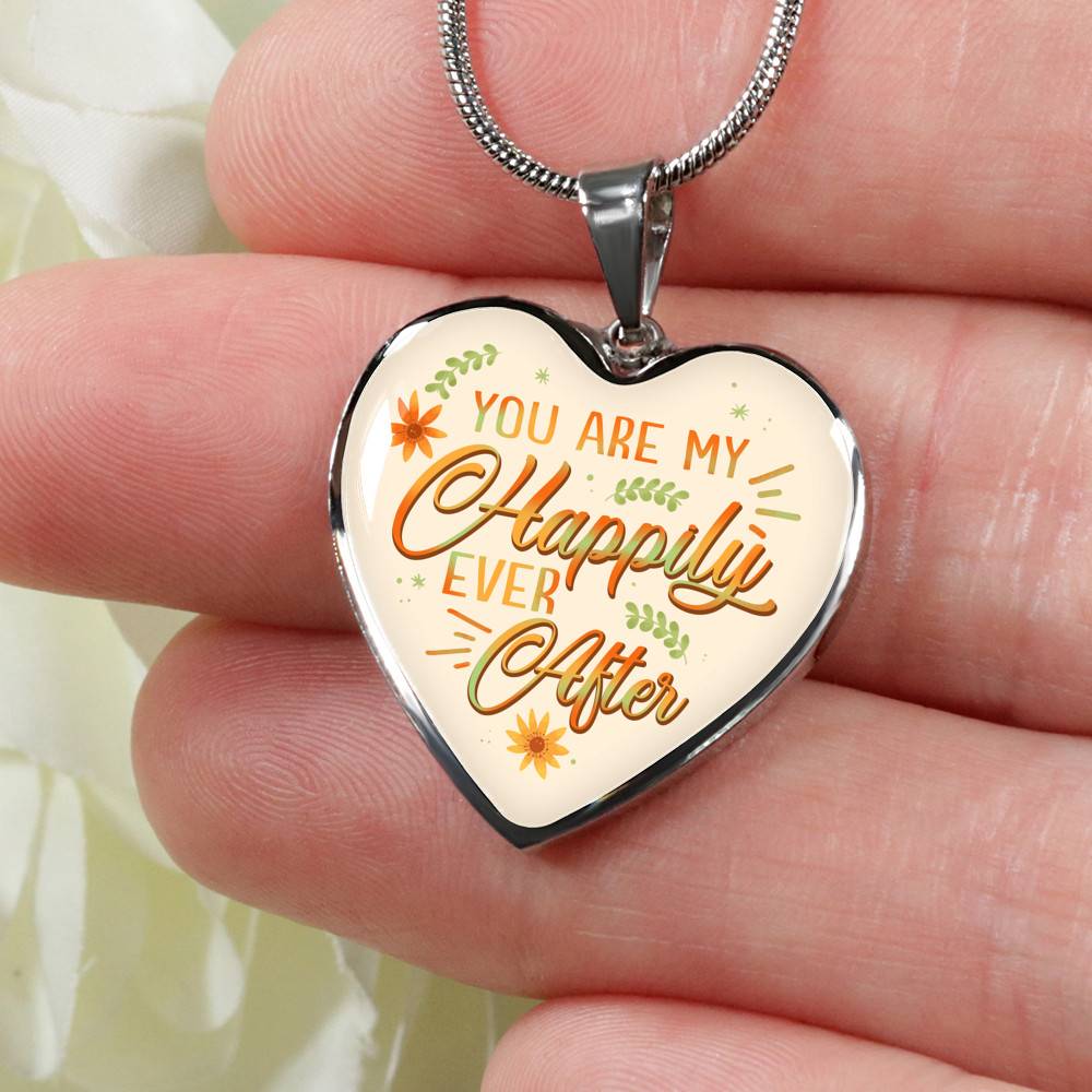 You Are My Happily Ever After Heart Pendant Necklace - Heart Luxury Necklace (Silver) You Are My Happily Ever After Heart Pendant Necklace - Heart Luxury Necklace (Silver)