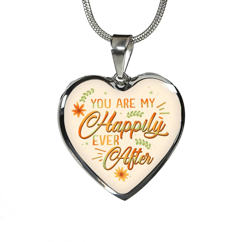 You Are My Happily Ever After Heart Pendant Necklace - Heart Luxury Necklace (Silver) You Are My Happily Ever After Heart Pendant Necklace - Heart Luxury Necklace (Silver)