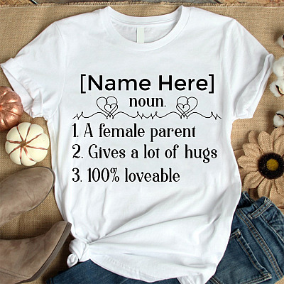Alternative view of Personalized Mom Definition Ladies T-Shirt - Premium Ladies Triblend Dolman Sleeve Shirt