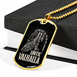 Until Valhalla Viking Dog Tag Necklace - Skull American Flag Norse Viking Dog Tag Necklace - Dog Tag (Gold Plated) Until Valhalla Viking Dog Tag Necklace - Skull American Flag Norse Viking Dog Tag Necklace - Dog Tag (Gold Plated)