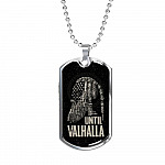 Until Valhalla Viking Dog Tag Necklace - Skull American Flag Norse Viking Dog Tag Necklace - Dog Tag (Silver) Until Valhalla Viking Dog Tag Necklace - Skull American Flag Norse Viking Dog Tag Necklace - Dog Tag (Silver)