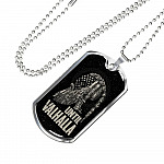 Until Valhalla Viking Dog Tag Necklace - Skull American Flag Norse Viking Dog Tag Necklace - Dog Tag (Silver) Until Valhalla Viking Dog Tag Necklace - Skull American Flag Norse Viking Dog Tag Necklace - Dog Tag (Silver)