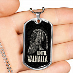 Until Valhalla Viking Dog Tag Necklace - Skull American Flag Norse Viking Dog Tag Necklace - Dog Tag (Silver) Until Valhalla Viking Dog Tag Necklace - Skull American Flag Norse Viking Dog Tag Necklace - Dog Tag (Silver)