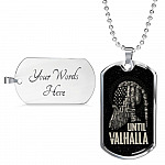 Until Valhalla Viking Dog Tag Necklace - Skull American Flag Norse Viking Dog Tag Necklace - Dog Tag (Silver) Until Valhalla Viking Dog Tag Necklace - Skull American Flag Norse Viking Dog Tag Necklace - Dog Tag (Silver)