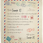 Personalized Love Letter, White, Cozy Plush Fleece Blanket - 50x60