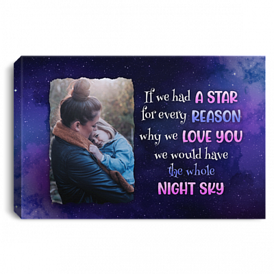 Personalized Photo If We Had A Star Gallery Wrapped Framed Canvas Prints - Unframed Poster - Home Wall Art, White, 0.75'' Framed Canvas