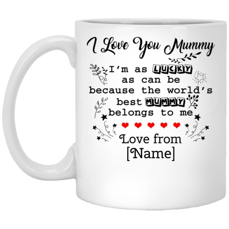 Personalized I'm As Lucky, White, 11 oz. White Mug