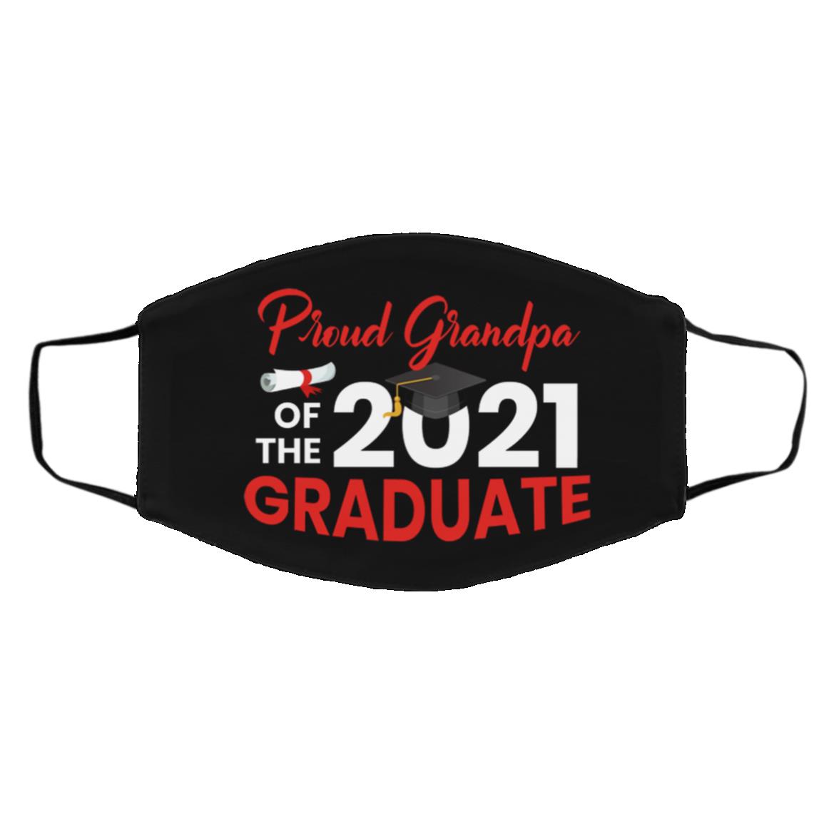 Proud Grandpa Of The 2021 G, Black, Cloth Face Cover – Medium/Large Proud Grandpa Of The 2021 G, Black, Cloth Face Cover – Medium/Large