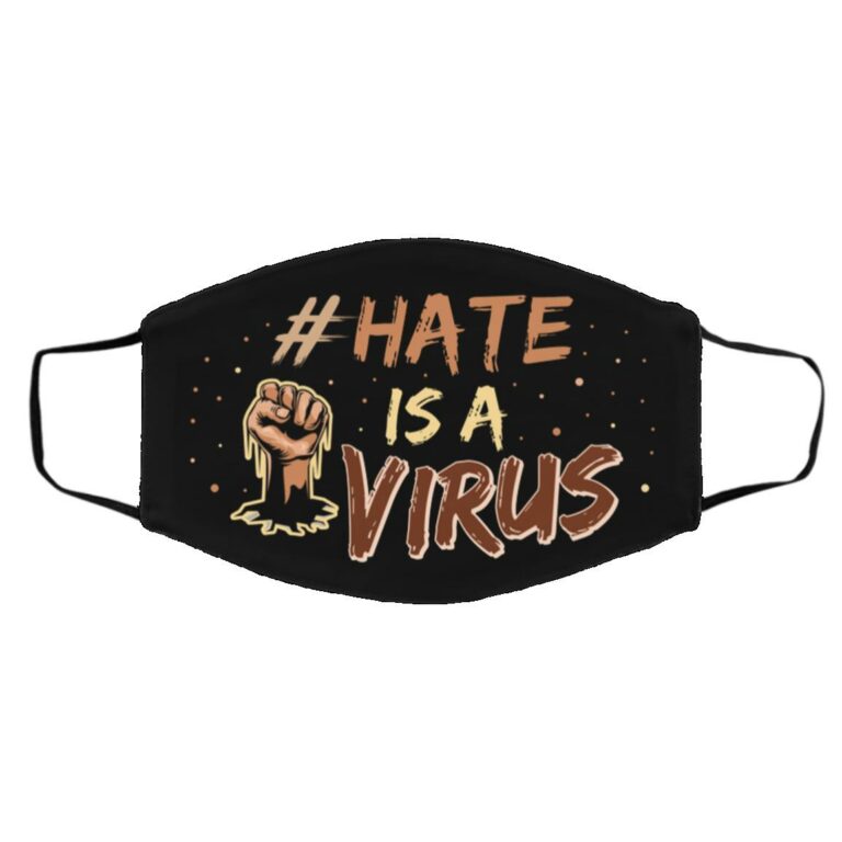 Hate Mask, Black, Cloth Face Cover – Medium/Large