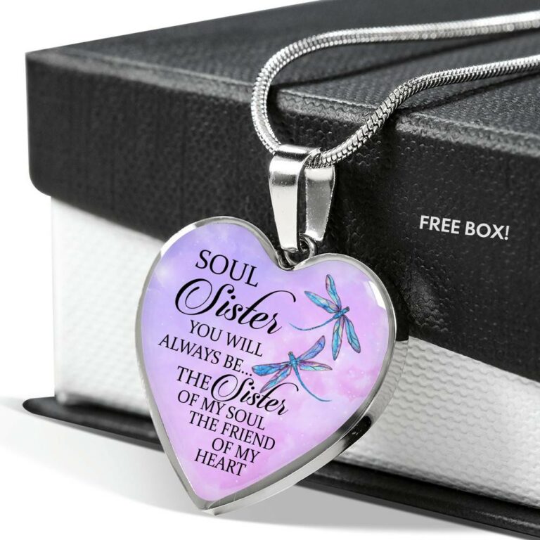 You Will Always Be The Sister Of My Soul Heart Pendant Necklace - Necklaces For Your Sister - Heart Luxury Necklace (Silver)