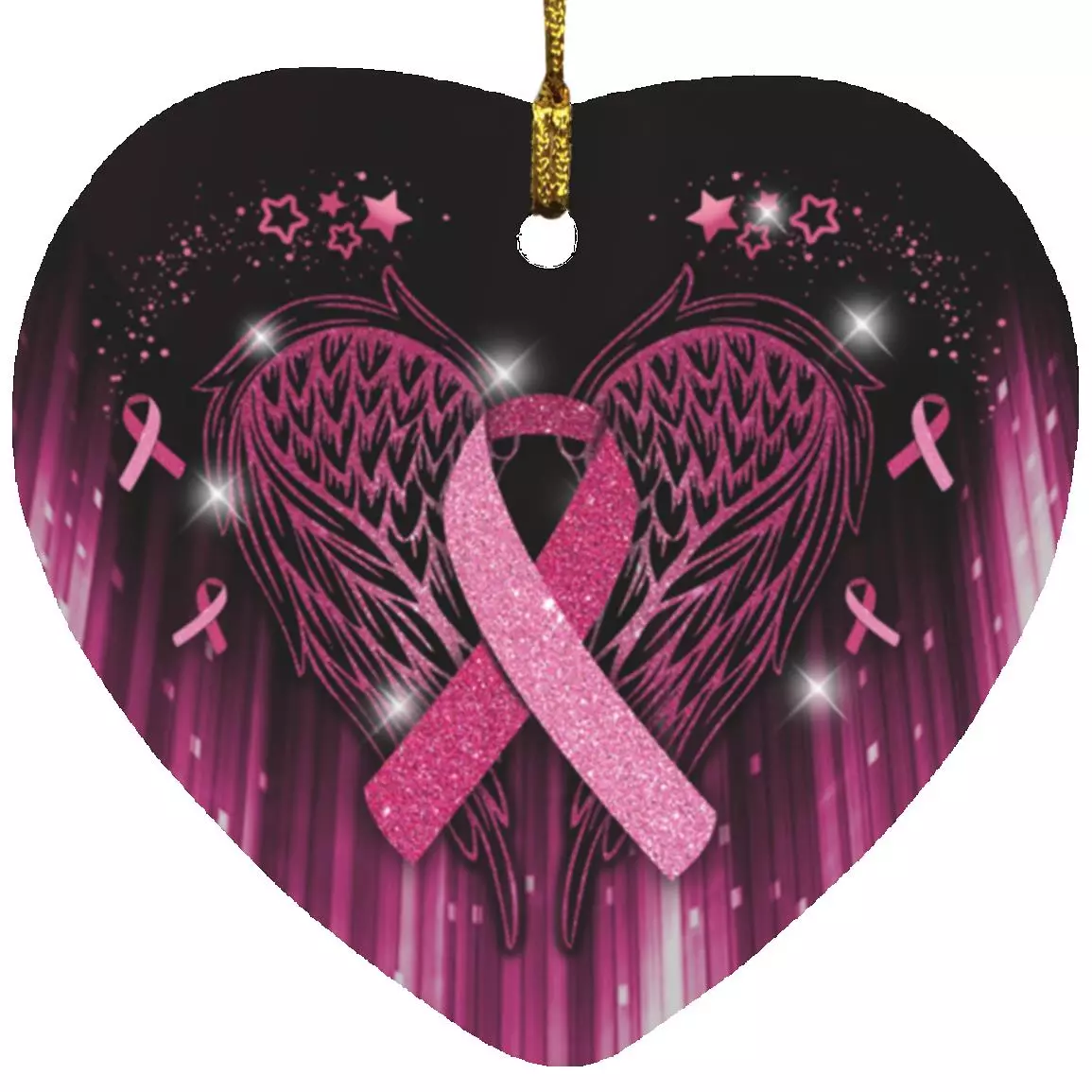 Cancer Ribbon With Wings Breast Cancer Angel Wings | Breast Cancer