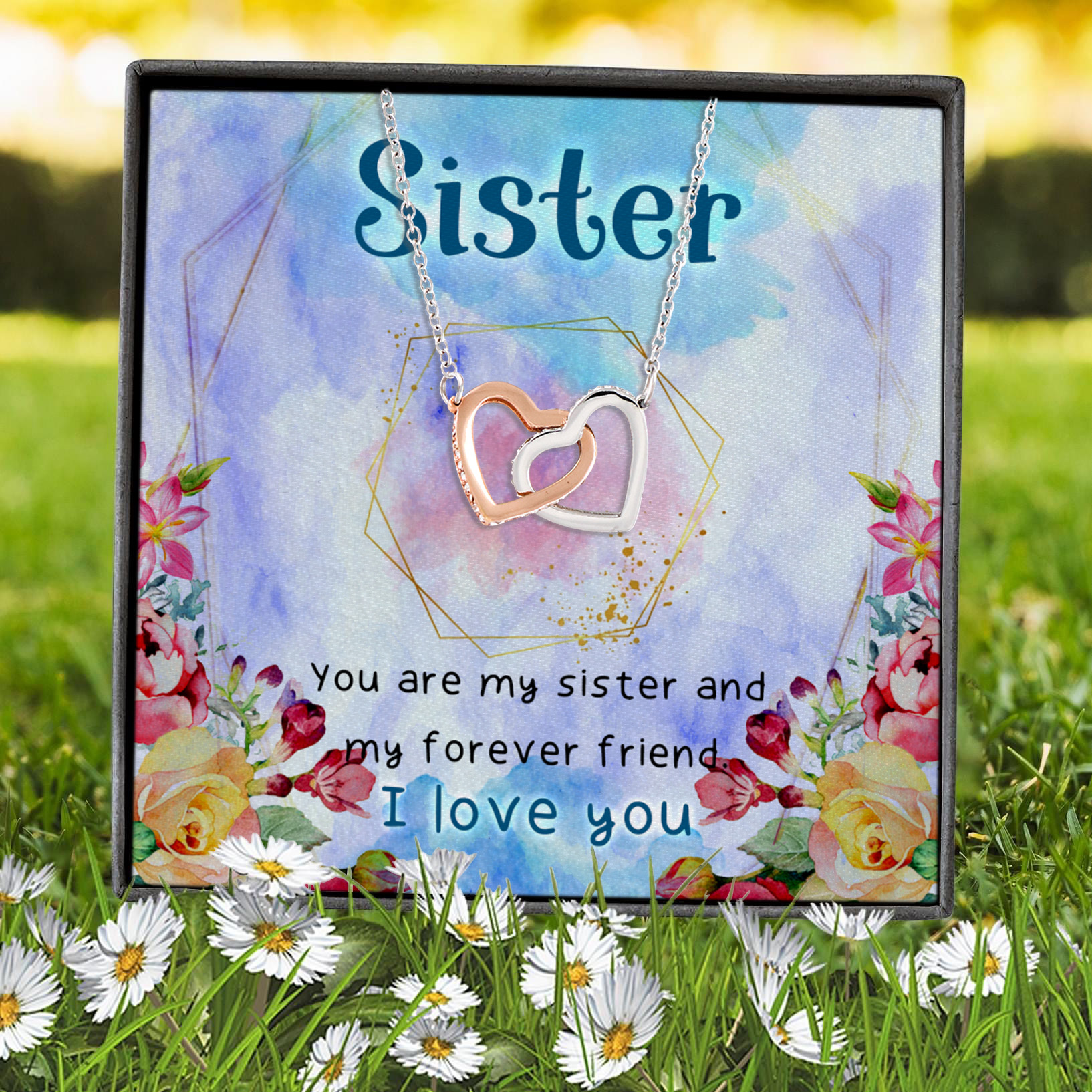 4HP. Love You Sister (6) Interlocking Hearts Necklace 7