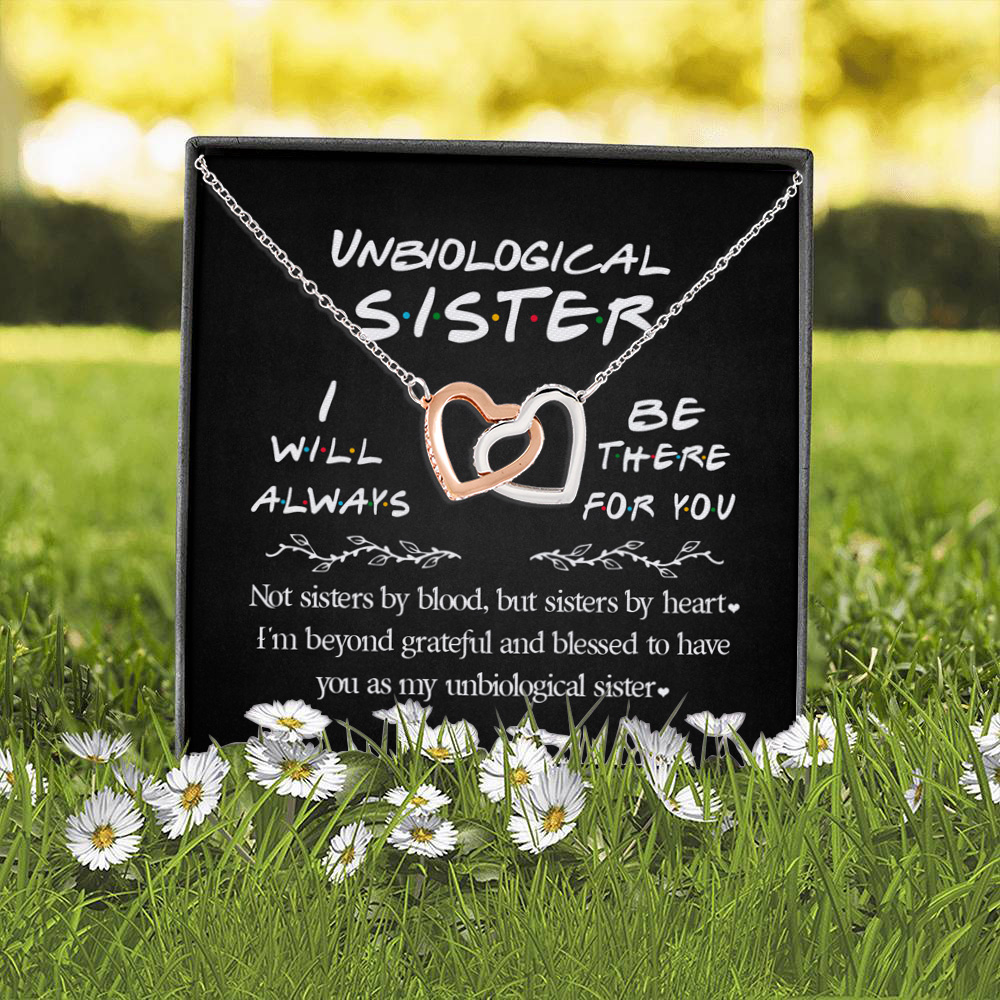 6P. Unbiological sister card (4) Interlocking Hearts Necklace 2