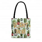 Plant Mom All Over Print Tote Bag - Shoulder Bag - Reusable Grocery Shopping Bag