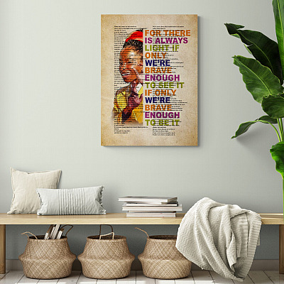 Alternative view of Amanda Gorman the Hill We Climb Wrapped Framed Canvas - Unframed Poster - Amanda Gorman Saying Poster