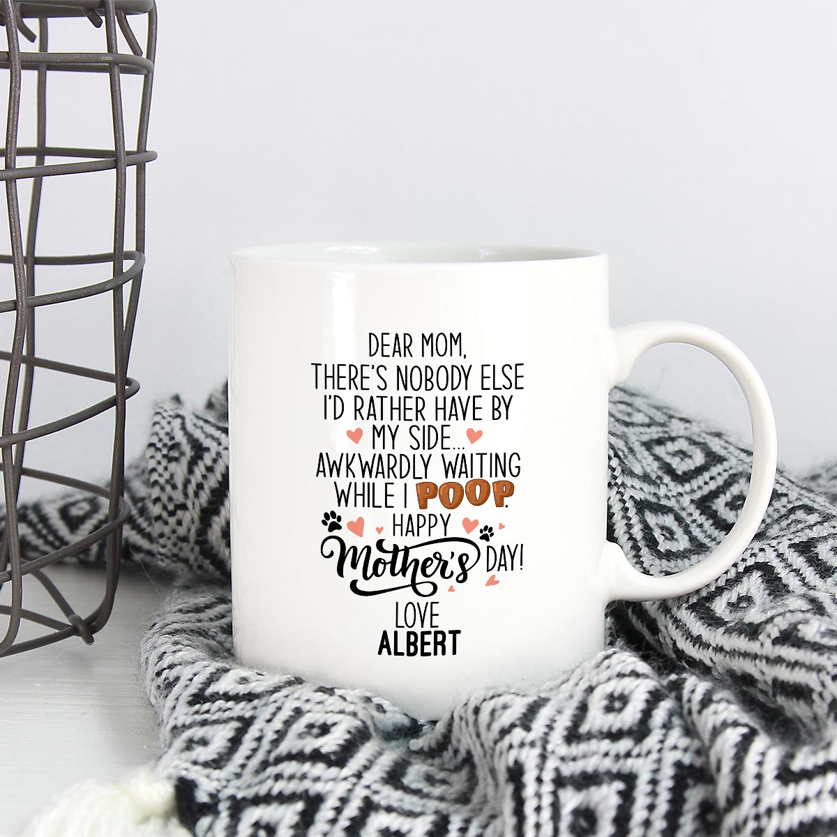 9Th. Dear Mom There's Nobody Else mockup2 ostrich sans #000000