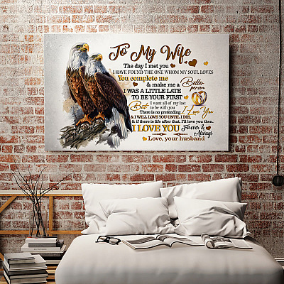 Alternative view of To My Wife Framed Canvas - I Have Found The One Whom My Soul Loves Unframed Poster